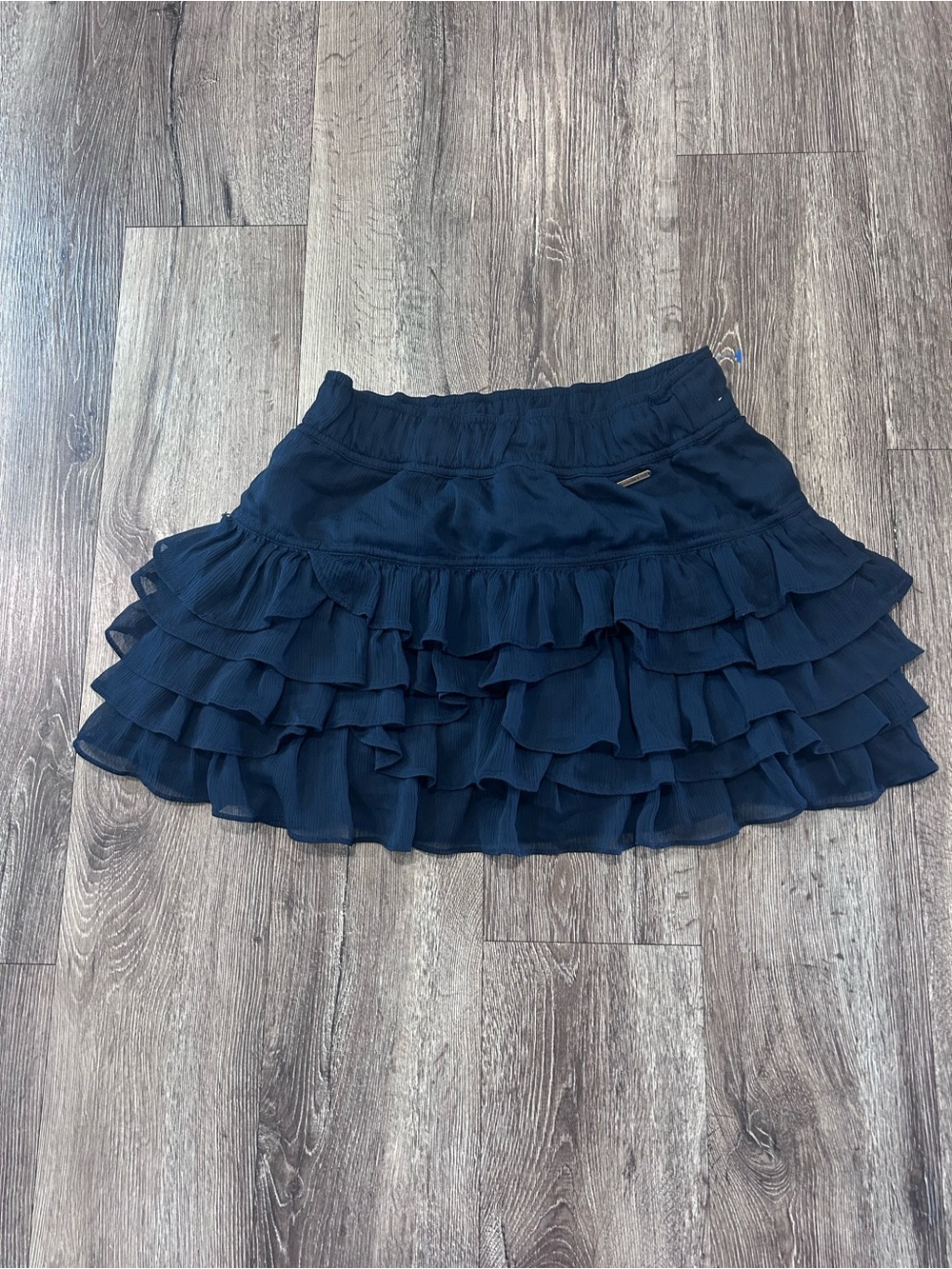 Abercrombie & Fitch Navy Tiered Ruffle Mini Skirt